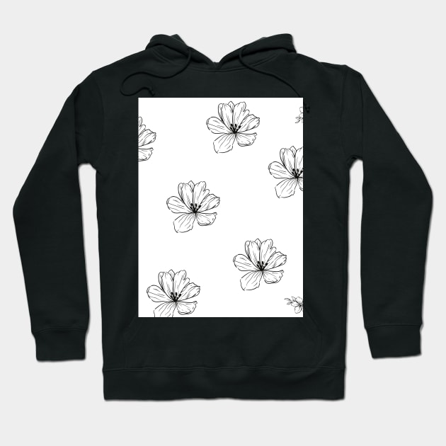 Black and white pattern Hoodie by Word and Saying